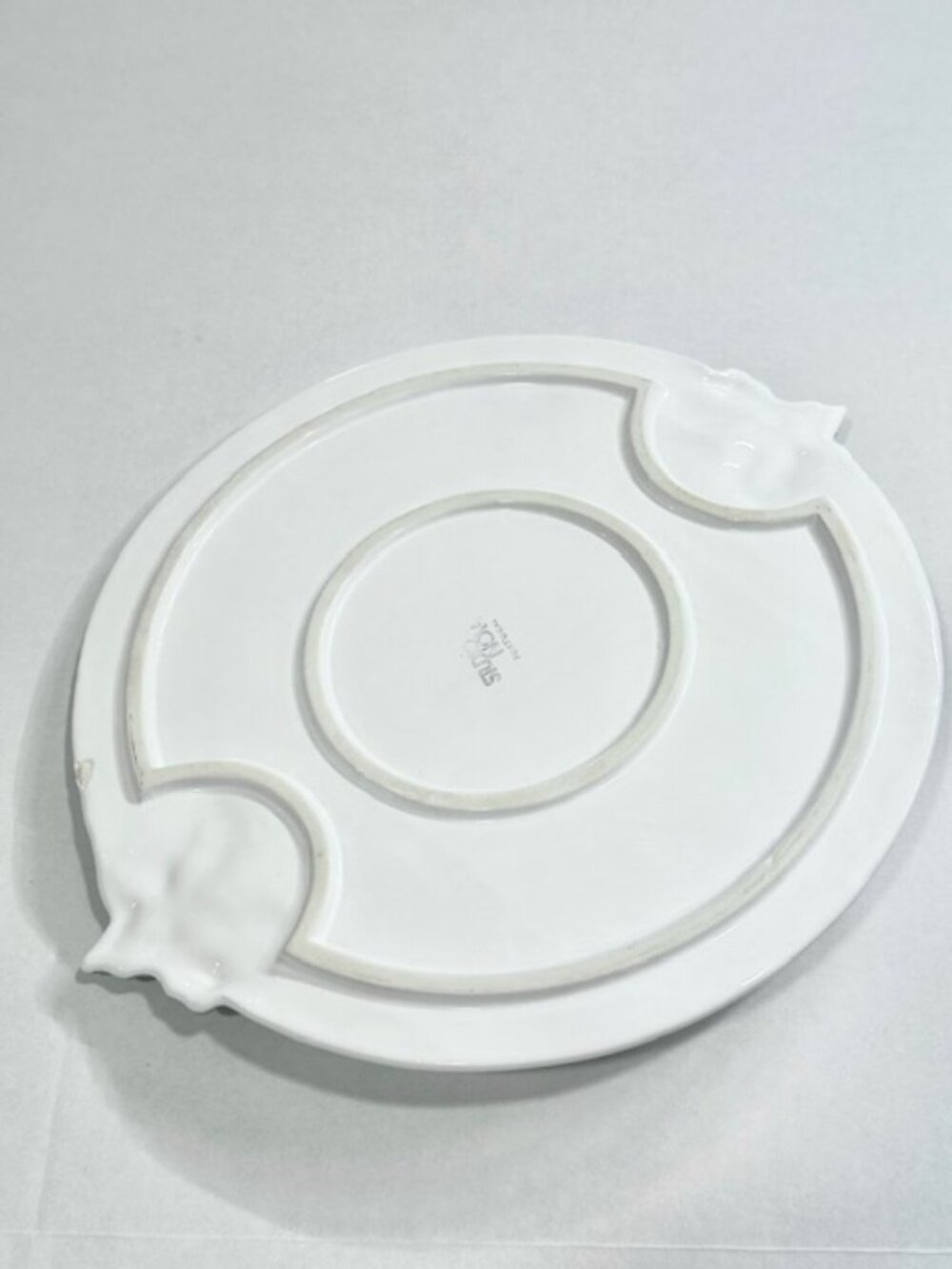 Vintage Studio Nova Portugal Cake Stand Plate Ceramic Strawberry Design White - Picture 8 of 11